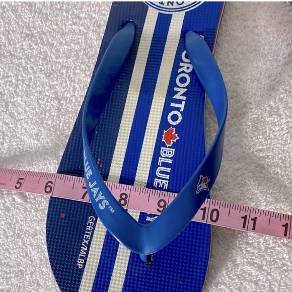 Gertex MLB Toronto Blue Jays Blue Red Thong Flip Flops 11.5 - Picture 13 of 14